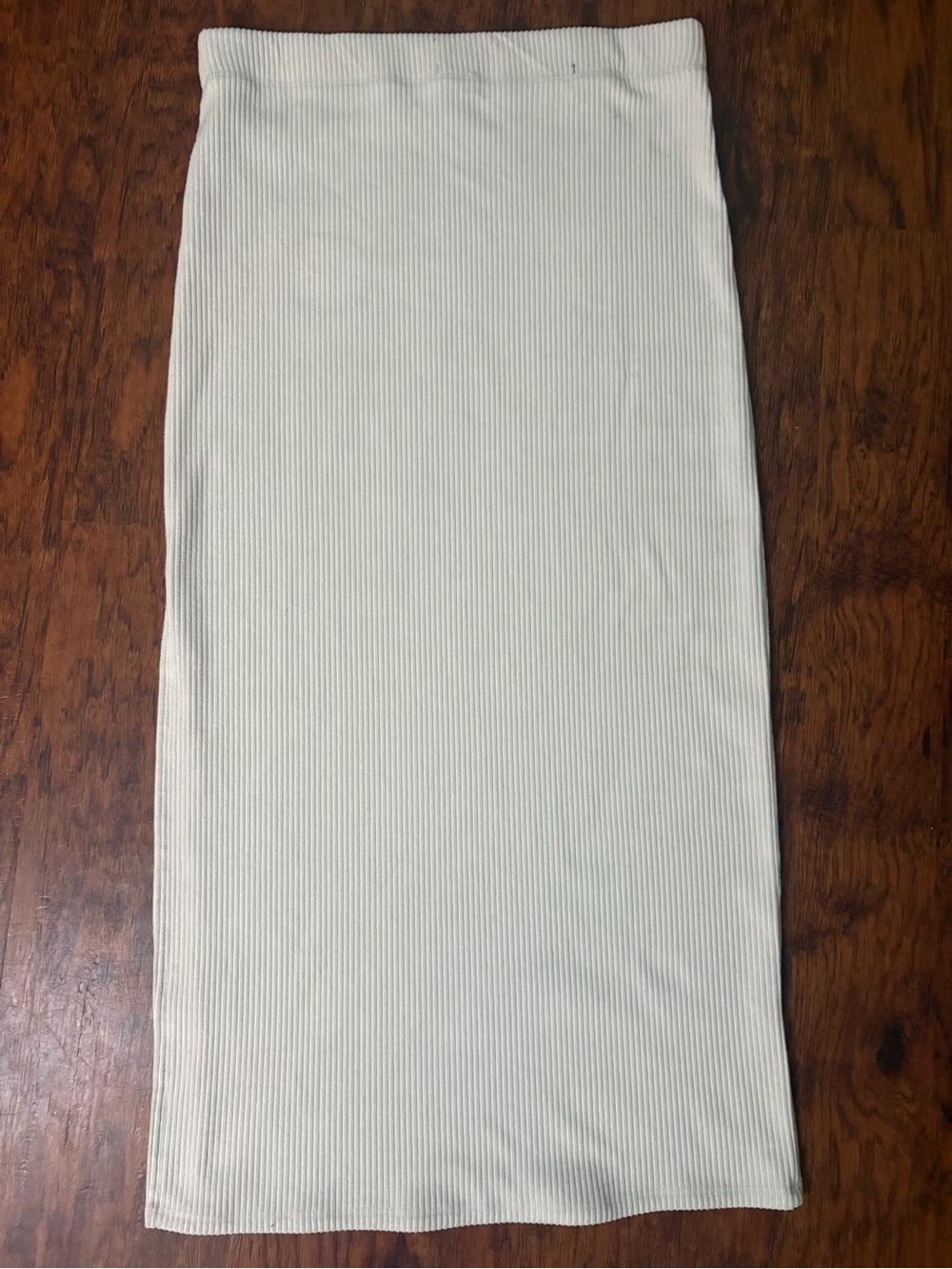 Garage Cream Ribbed Midi Skirt - Picture 4 of 4